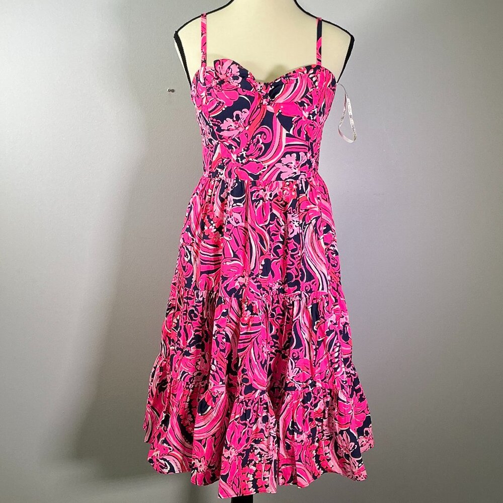 Lilly Pulitzer Adalia Women's Size 2 Pink/Navy Dress